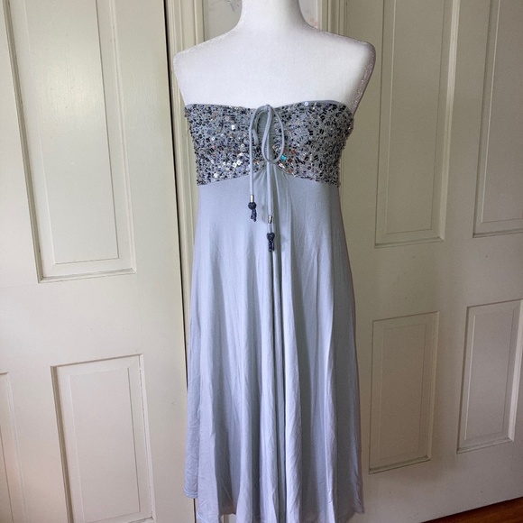 Boston Proper Grey SKIRT with Embellishments - Picture 7 of 13